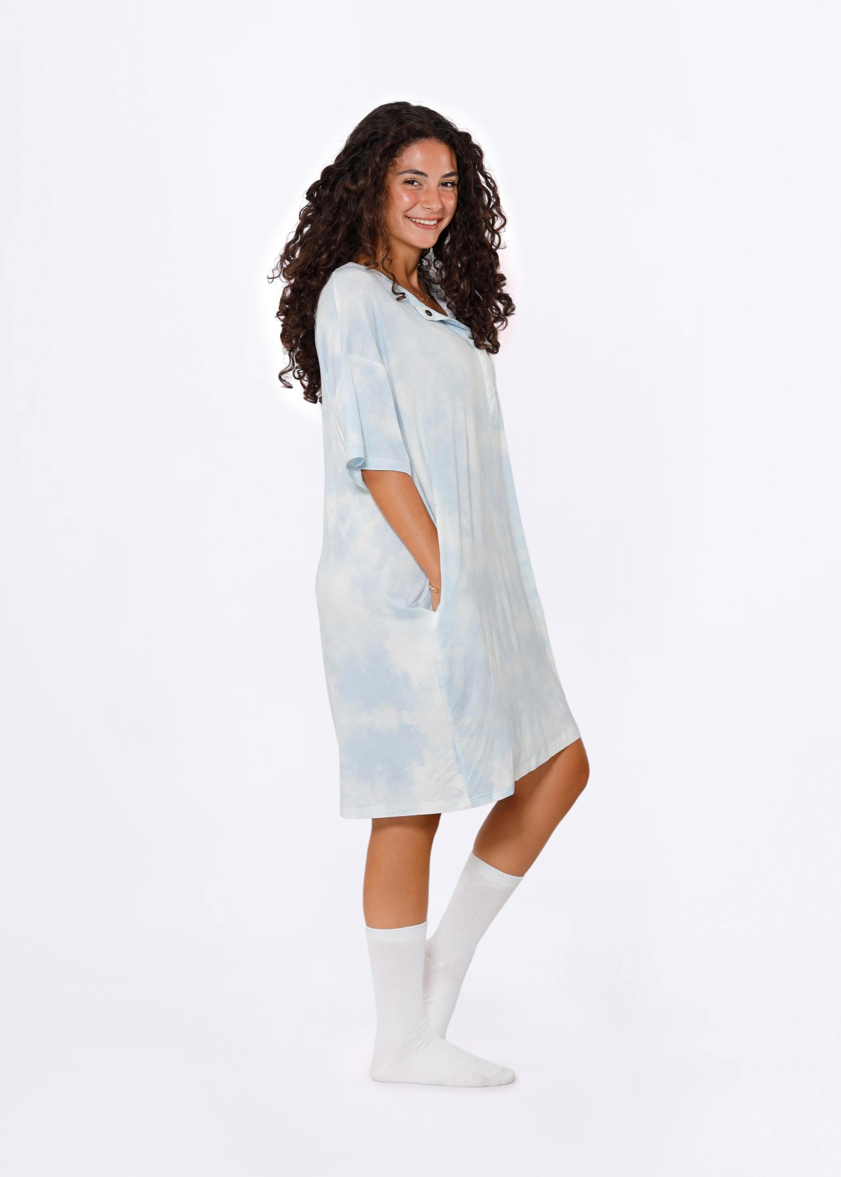 GRWM Tie Dye BF Sleep Tee