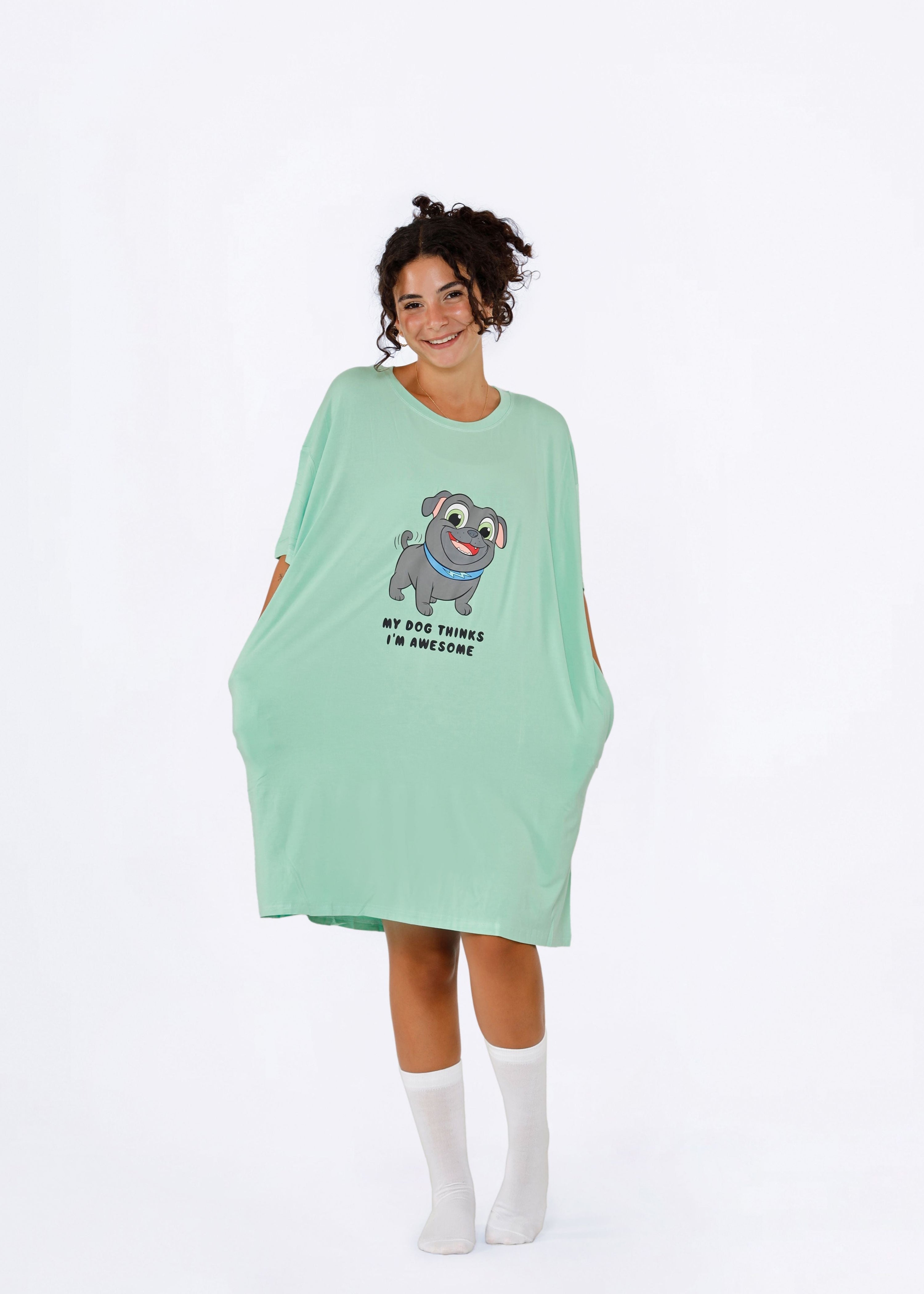 Coffee Pluffie Boyfriend Tee - THE PLUFFIES