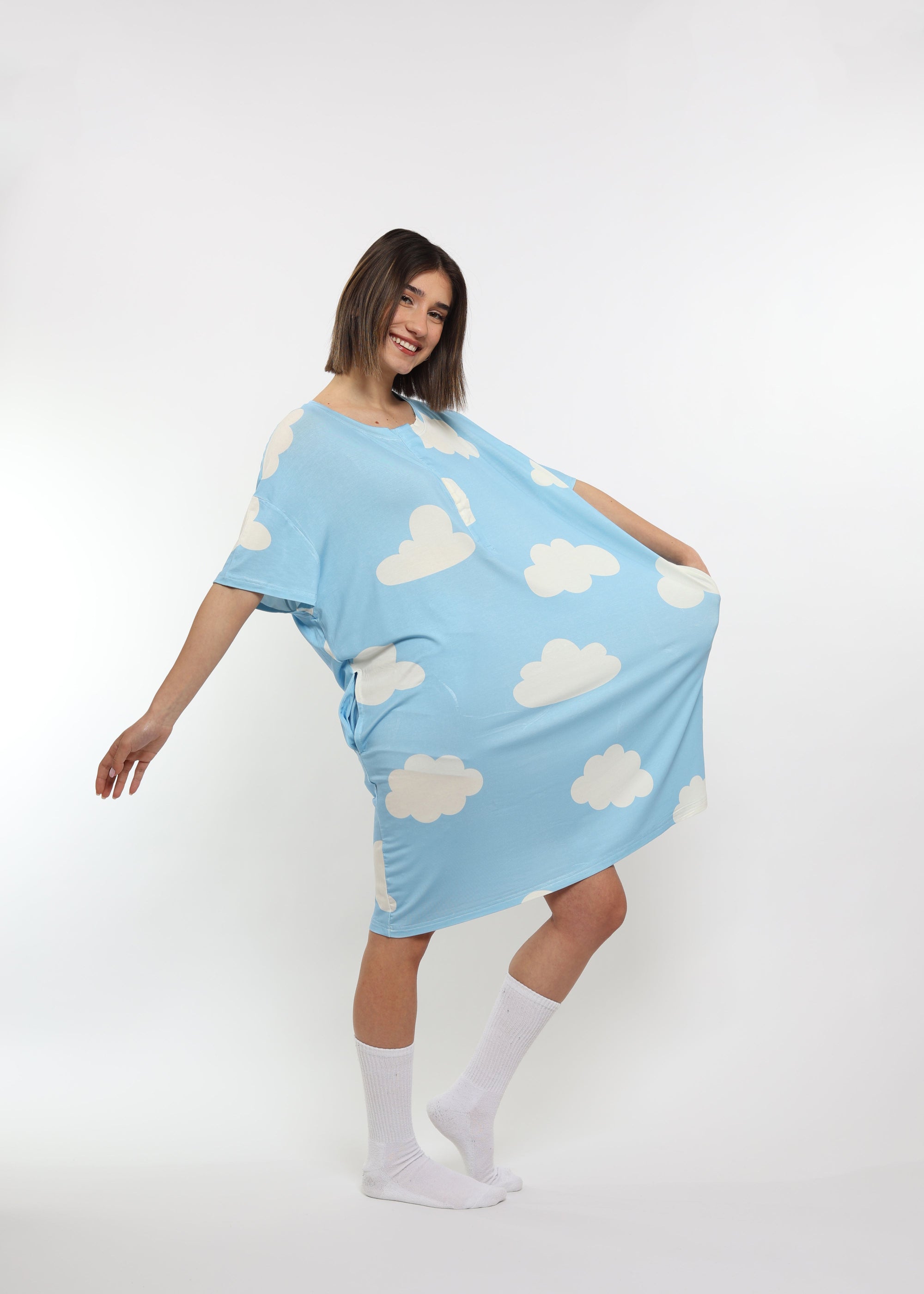 GRWM Clouds BF Sleep Tee