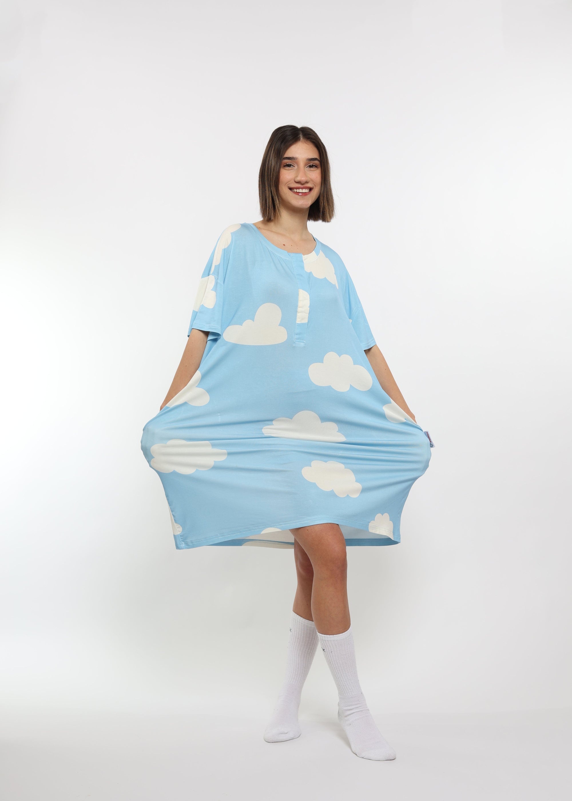 GRWM Clouds BF Sleep Tee